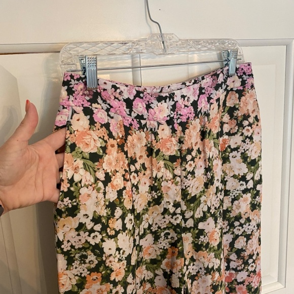 New! Reiss Serena Floral Print Wide Leg Trousers Multicolored nwot 33401 - Picture 4 of 16